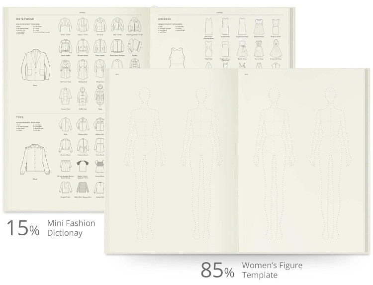 Fashionary Womenswear Sketchbook A4